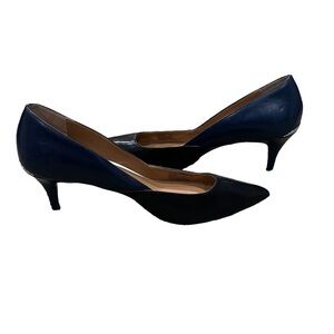 Calvin Klein Black Blue Patena Pointed Toe Pumps Size 7.5 Women’s